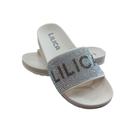 Lilica Chinelo Slide Strass Off White Lilica Chinelo Slide Strass Off White