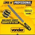 Lima Chata 8 Polegadas Vonder Profissional Aço Reforçado Cabo Emborrachado Molar Enxada Foice Facão