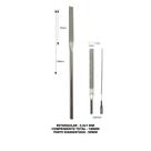 Lima Diamantada Individual Reta Retangular 140mm