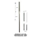 Lima Diamantada Individual Reta Retangular 140mm