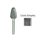 Lima rotativa modelo f árvore arredondada 12mm - corte simp Lima rotativa modelo f árvore arredondada 12mm - corte simp