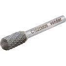 Lima rotativa vídea abaulada 10x20mm haste 6mm lc010 Vonder