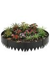 Limitador Metálico Flexível Jardim 25cm x 1mt Preto 6 Pç Limitador Metálico Flexível Jardim 25cm x 1mt Preto 6 Pç