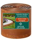 Limitador Metálico Liso para Jardim 20cm x 12mt Ferrugem