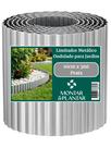 Limitador Metálico Ondulado para Jardim 10cm x 3mt Prata
