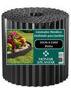 Limitador Metálico Ondulado para Jardim 20cm x 12mt Preto