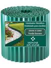 Limitador Metálico Ondulado para Jardim 20cm x 12mt Verde