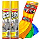 Limpa Estofados Spray 2 Unid. com 4 Panos Microfibra Luxcar