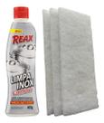 Limpa Inox Reax Nobel Cremoso 400g + 03 Und Fibra Branca Limpa Inox Reax Nobel Cremoso 400g + 03 Und Fibra Branca