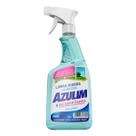 Limpa Vidros Azulim 500ml Com Álcool Pulverizador Espelhos Vitrines Box Banheiro Desengordurante