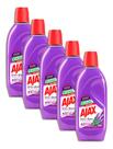 Limpador Ajax Festa Das Flores De Lavanda 500ml Kit 5