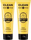 Limpador Bee Bald CLEAN Daily para rosto e cabeça 120 ml (pacote com 2)