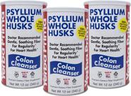 Limpador de cólon Yerba Prima Psyllium Whole Husks 360 ml (pacote com 3)