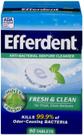 Limpador de dentaduras Efferdent Plus Mint Antibacteriano 90 comprimidos