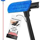 Limpador de janelas Squeegee Tyroler 2 em 1 de altura com alça de 80"