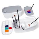 Limpador de pincéis GAMENOTE com paleta e alça branco+cinza