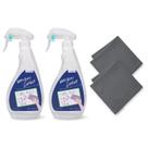 Limpador de quadro branco Loukin, não tóxico, 500 ml com 2 panos, pacote com 2