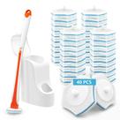 Limpador de vasos sanitários Wand JEHONN com 40 recargas laranja Limpador de vasos sanitários Wand JEHONN com 40 recargas laranja