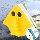 Limpador de Vidro Magnético para Janela Vidraça Aquário Amarelo + Chaveiro CBRN18659