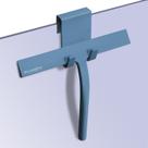 Limpador de vidros de chuveiro Squeegee Richmirth 23cm Silicone Green