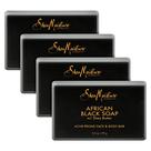 Limpador facial SheaMoisture African Black Soap 100mL x4