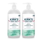 Limpador líquido Kirk's 3 em 1, nutritivo da cabeça aos pés, 960 ml, 2 unidades Limpador líquido Kirk's 3 em 1, nutritivo da cabeça aos pés, 960 ml, 2 unidades