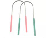 Limpador Raspador De Língua Em Aço Inox Para Higiene Bucal Limpador Raspador De Língua Em Aço Inox Para Higiene Bucal