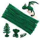 Limpadores de cachimbo BlingKingdom Fluffy Chenille Stems 100 unidades verdes Limpadores de cachimbo BlingKingdom Fluffy Chenille Stems 100 unidades verdes