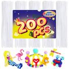 Limpadores de cachimbo Bundooraking Craft Art Supplies 200 unidades brancas