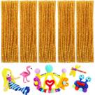 Limpadores de cachimbo Bundooraking Golden Glittery 200 unidades 6,5 mm x 30,5 cm