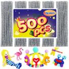 Limpadores de cachimbo Bundooraking Silver Glitter 500 unidades