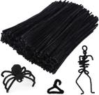 Limpadores de cachimbo Caydo Black 200 peças de 6 mm x 30 cm para crianças DIY