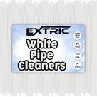 Limpadores de cachimbo EXTRIC 100 unidades com hastes de chenille brancas 6 mm x 30 cm