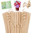 Limpadores de cachimbo Giwrmu Apricot Chenille Stem 100 peças