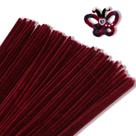 Limpadores de cachimbo Giwrmu Chenille Stem 100 peças de vinho tinto