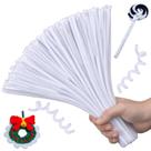 Limpadores de cachimbo Hssugi 100 unidades de suprimentos para artesanato de Natal brancos Limpadores de cachimbo Hssugi 100 unidades de suprimentos para artesanato de Natal brancos