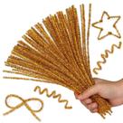 Limpadores de cachimbo Hssugi 100PCS Christmas Craft Supplies Golden Limpadores de cachimbo Hssugi 100PCS Christmas Craft Supplies Golden