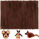 Limpadores de cachimbo IOOLEEM Brown Chenille Stems 200 unidades