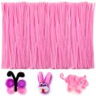 Limpadores de cachimbo IOOLEEM Chenille Stems 200 unidades rosa para artesanato