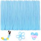 Limpadores de cachimbo IOOLEEM Light Blue Chenille Stems 200 unidades