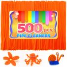 Limpadores de cachimbo IOOLEEM Orange Chenille Stems 500 unidades