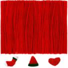 Limpadores de cachimbo IOOLEEM Red Chenille Stems 200 unidades para artesanato