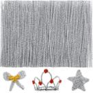 Limpadores de cachimbo IOOLEEM Silver Glitter 200 unidades para artesanato
