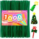 Limpadores de cachimbo Praisebank Christmas Green 1000 unidades para artesanato Limpadores de cachimbo Praisebank Christmas Green 1000 unidades para artesanato