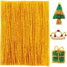 Limpadores de cachimbo Praisebank Golden Glitter 200 unidades de 30,5 cm de Natal