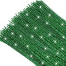Limpadores de cachimbo TOAOB Christmas Glitter Green 6 mm x 30 cm 100 unidades Limpadores de cachimbo TOAOB Christmas Glitter Green 6 mm x 30 cm 100 unidades