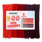 Limpadores de cachimbo URSDIART 500 unidades Craft 7 cores sortidas: vermelho