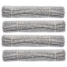 Limpadores de cachimbo Waycreat Silver Chenille Stem 6 mm x 30 cm 400 unidades