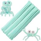 Limpadores de cachimbo Zulary Light Green 100 unidades de suprimentos artesanais