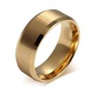 Linda Aliança Anel Escovada Banhada Ouro 18k 8mm (unidade) Linda Aliança Anel Escovada Banhada Ouro 18k 8mm (unidade)